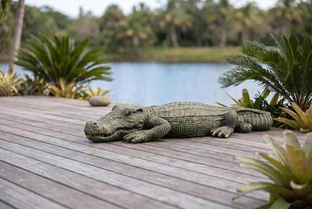 The Swamp Beast Crocodile Garden Statue