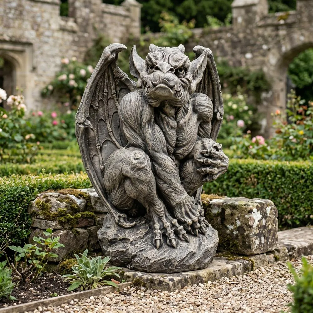 Silas the Gothic Gargoyle Sentry Statue: Large