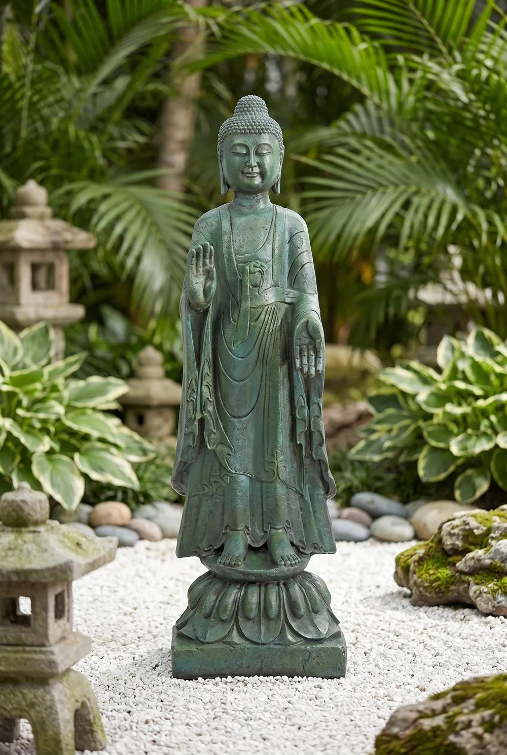 The Enlightened Buddha Garden Statue