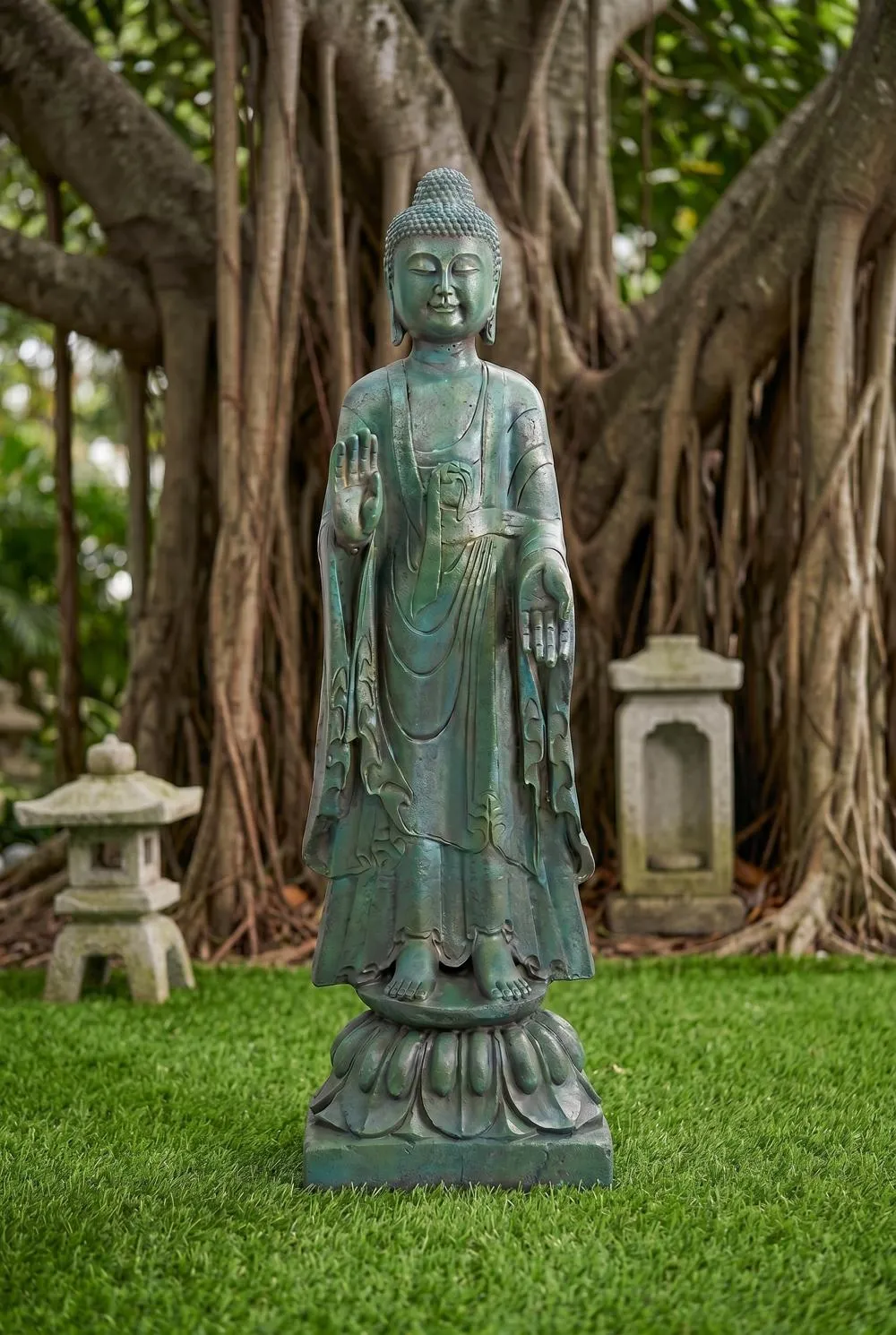 The Enlightened Buddha Garden Statue