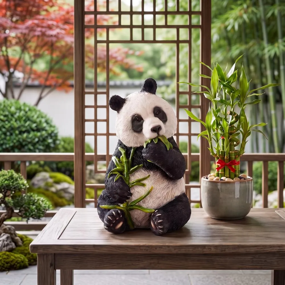 Bai Yun the Asian Panda Bear Statue