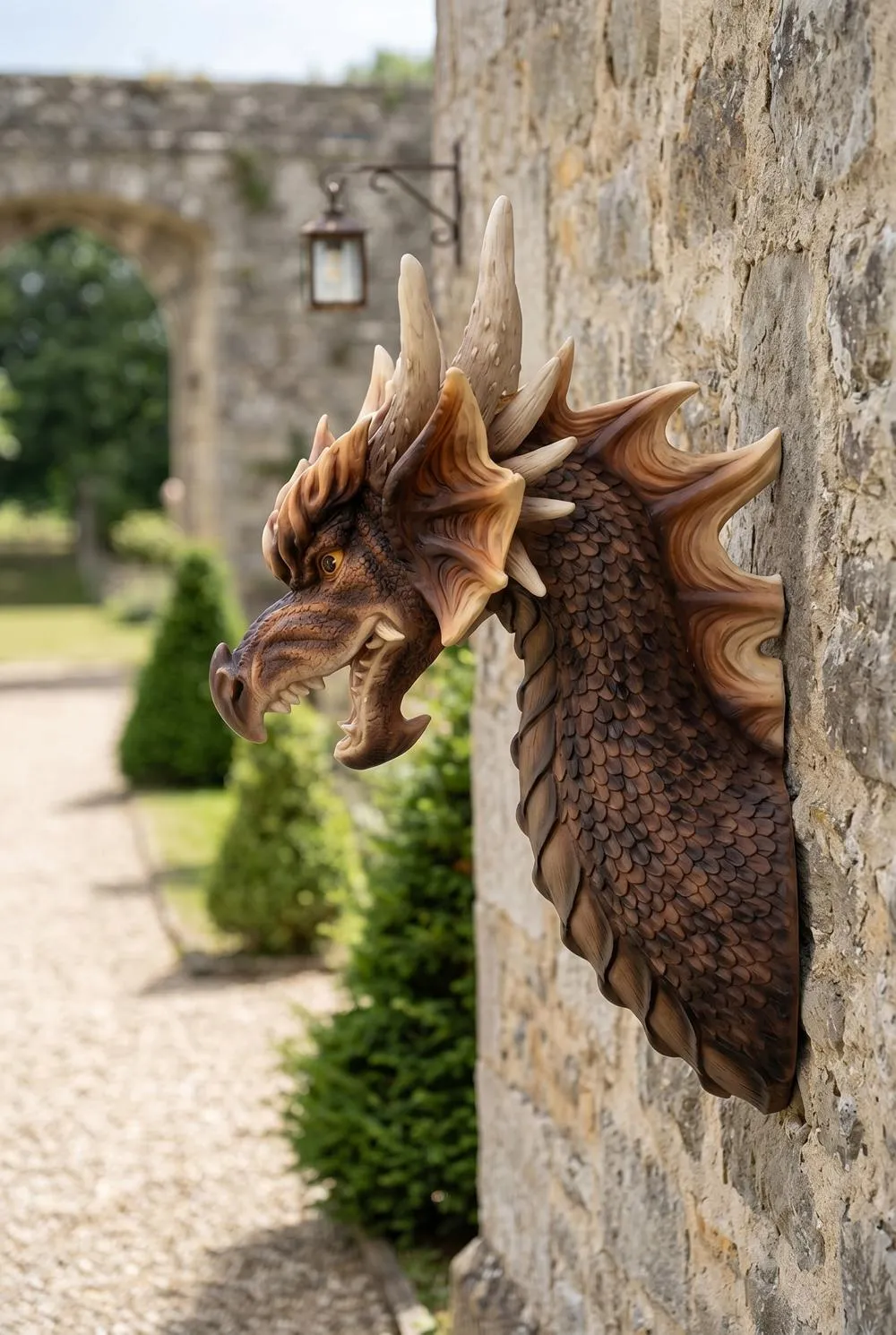 Ruthless Knavesmire Dragon Trophy Gothic Wall Sculpture