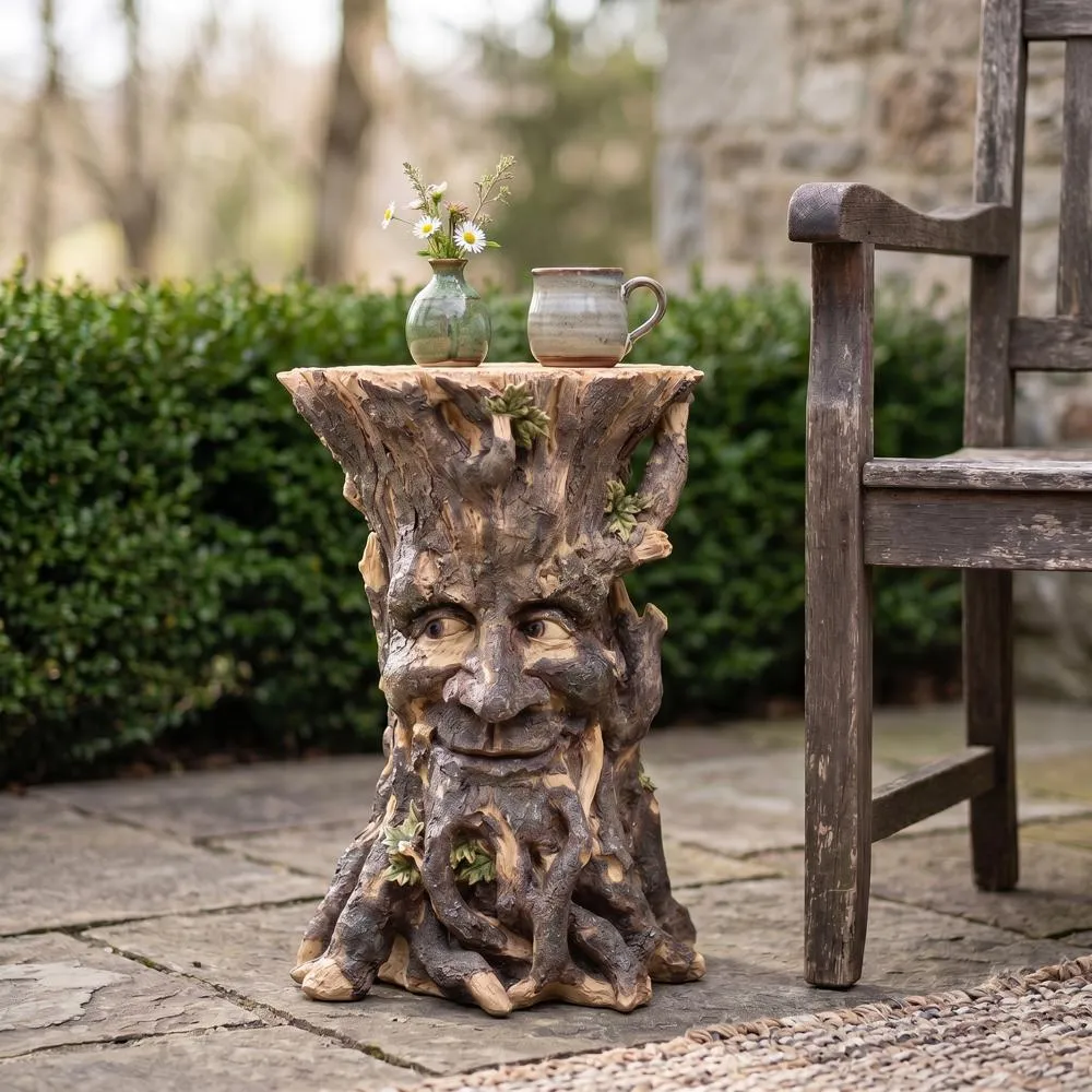 Craggy Bark Tree Ent Sculptural Side Table