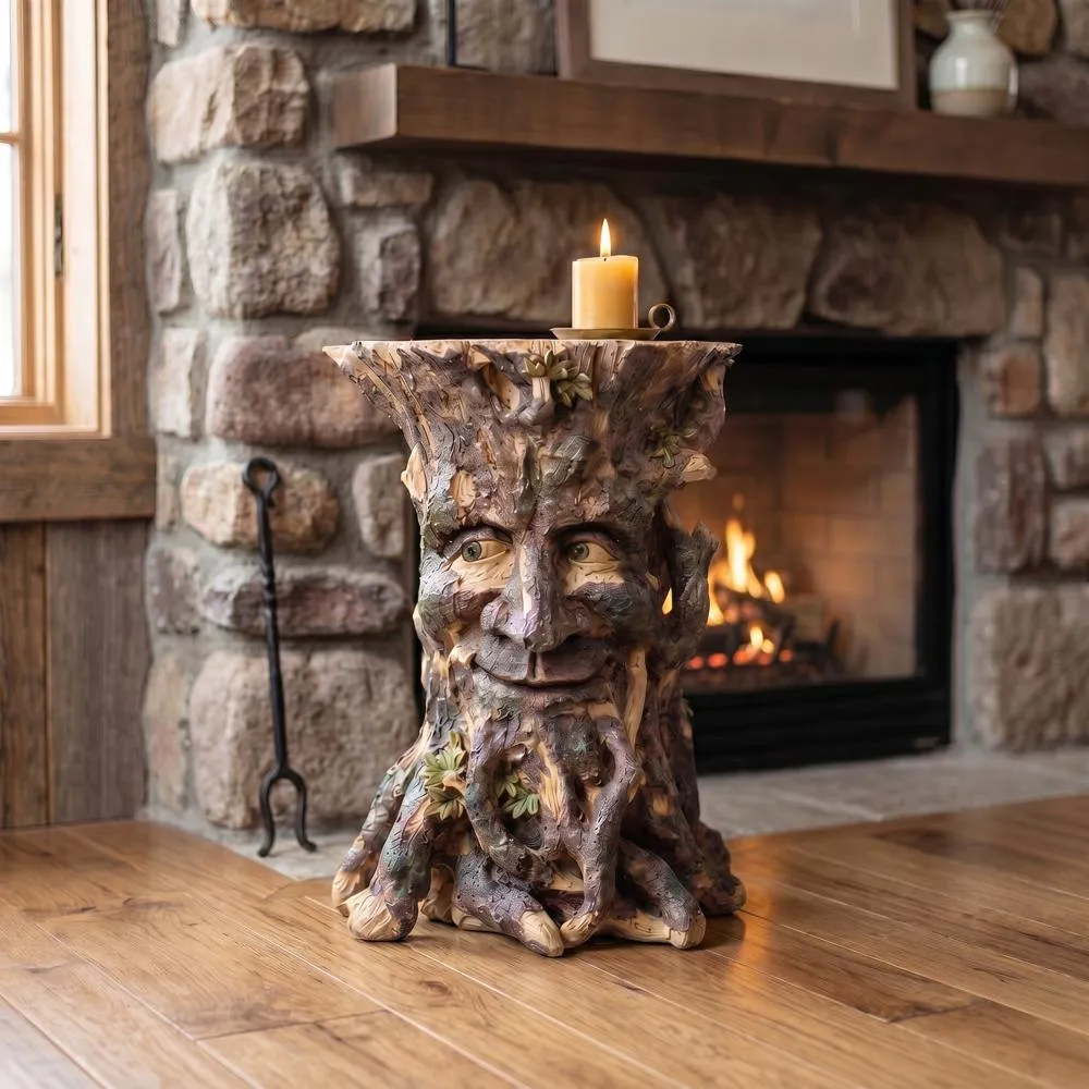 Craggy Bark Tree Ent Sculptural Side Table