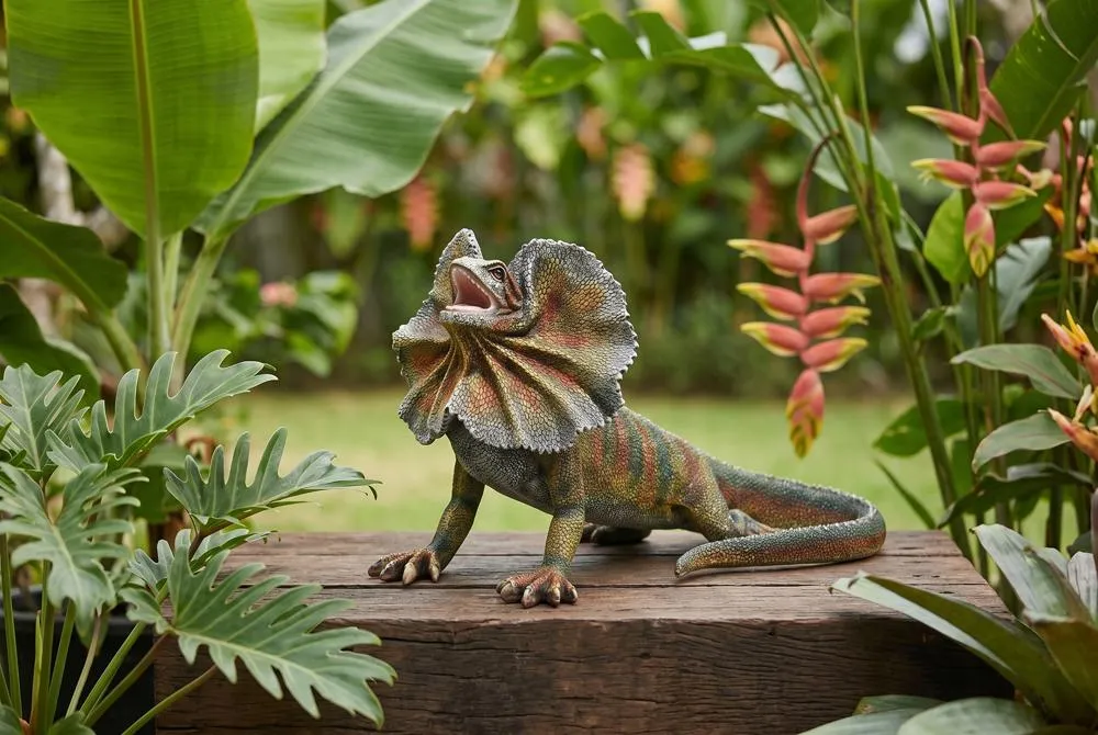 Frilled-Neck Lizard Statue