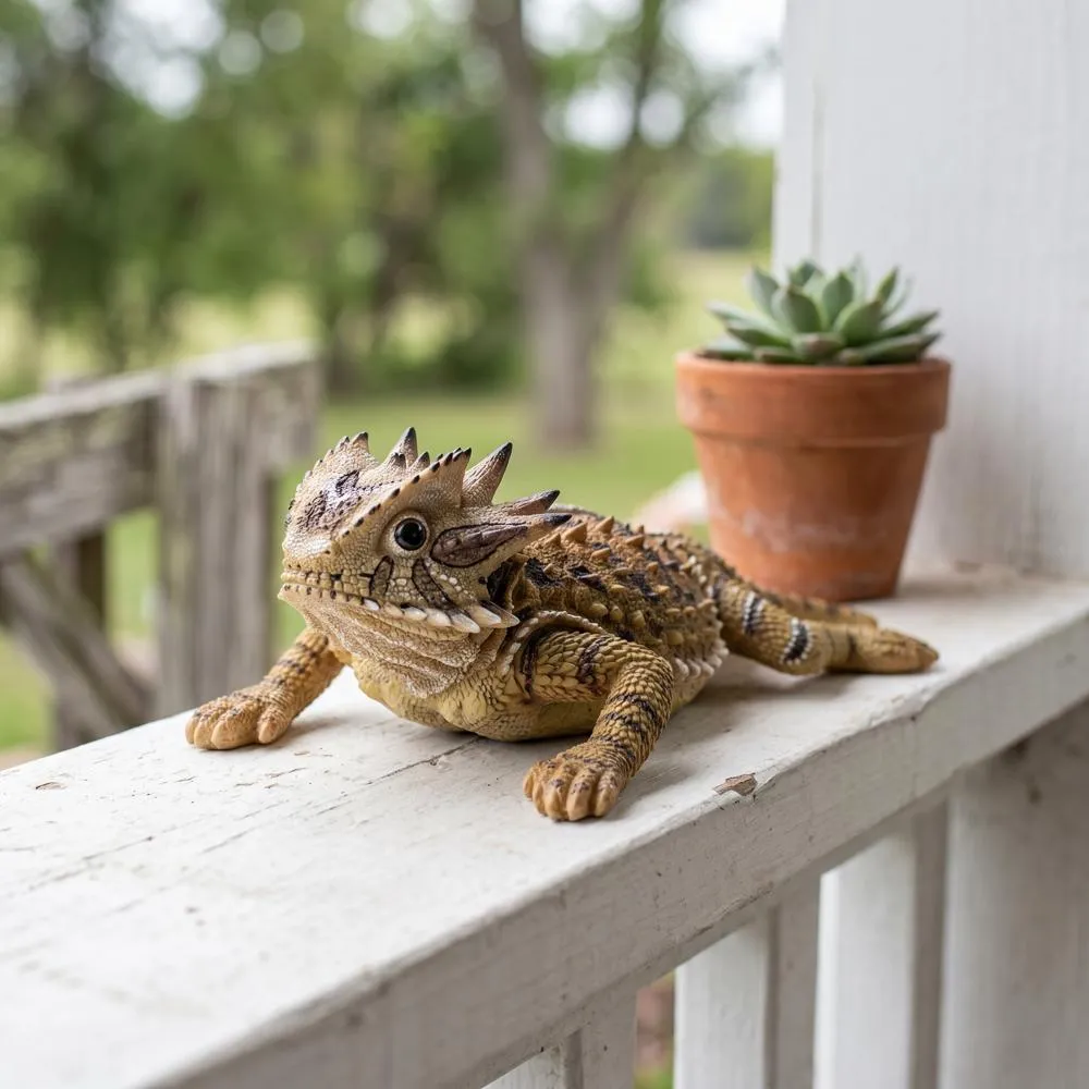 Horny Toad Lizard Statue