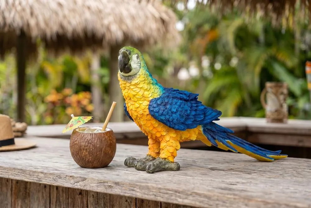 Mortimer the Macaw Tropical Parrot Statue