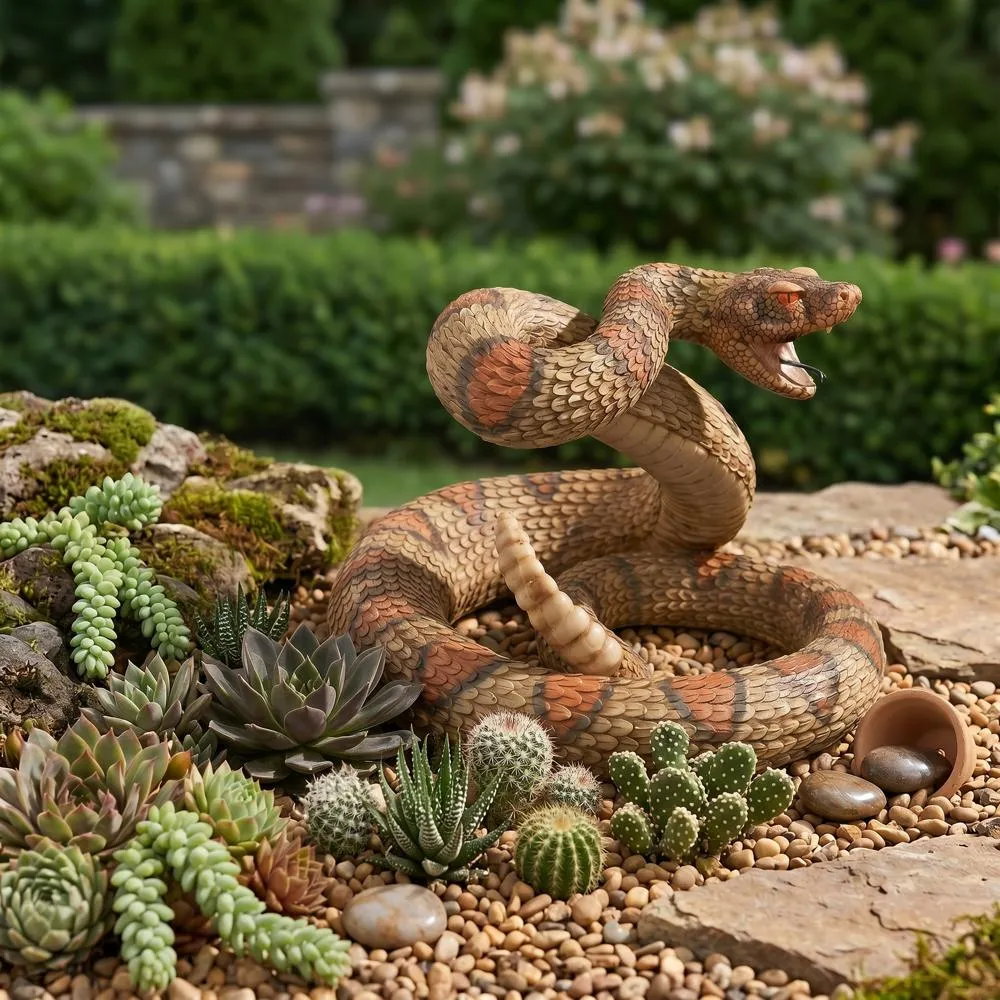 Western Diamond Back Rattlesnake Statue