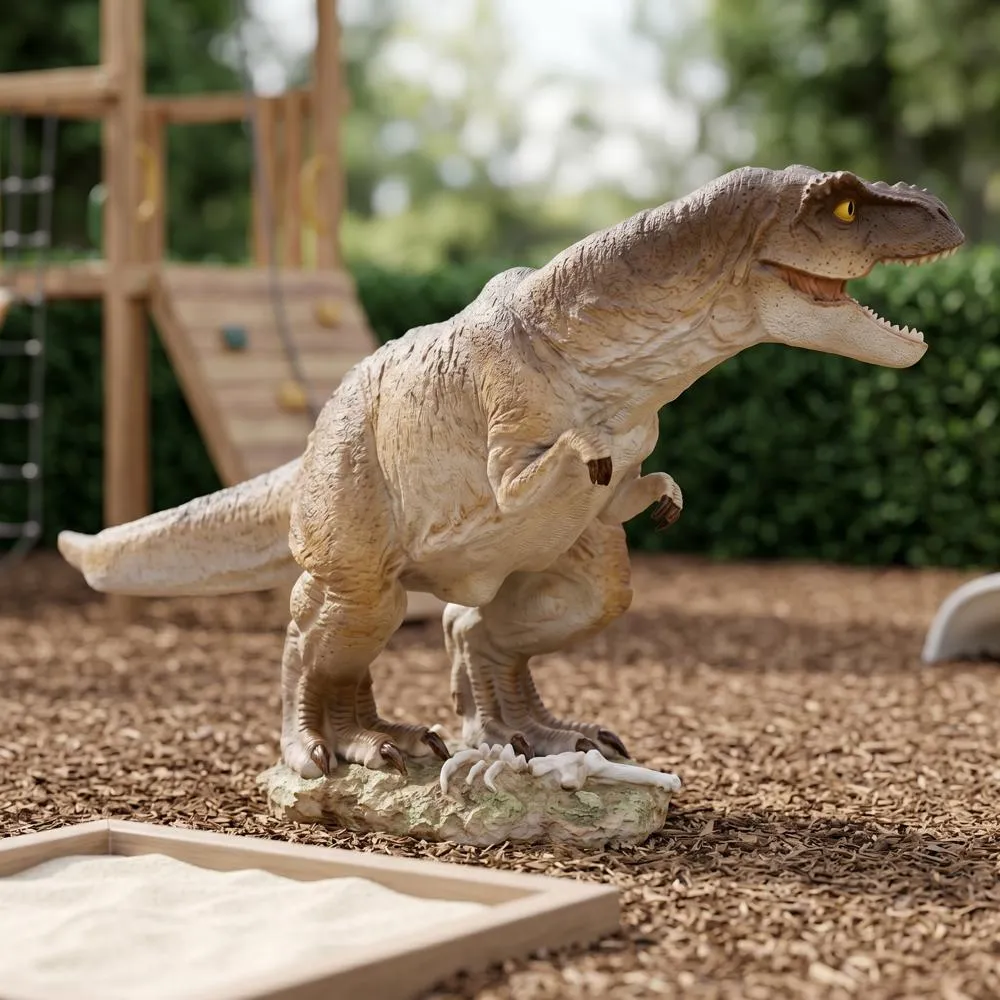 Scaled Jurassic T-Rex Raptor Dinosaur Statue