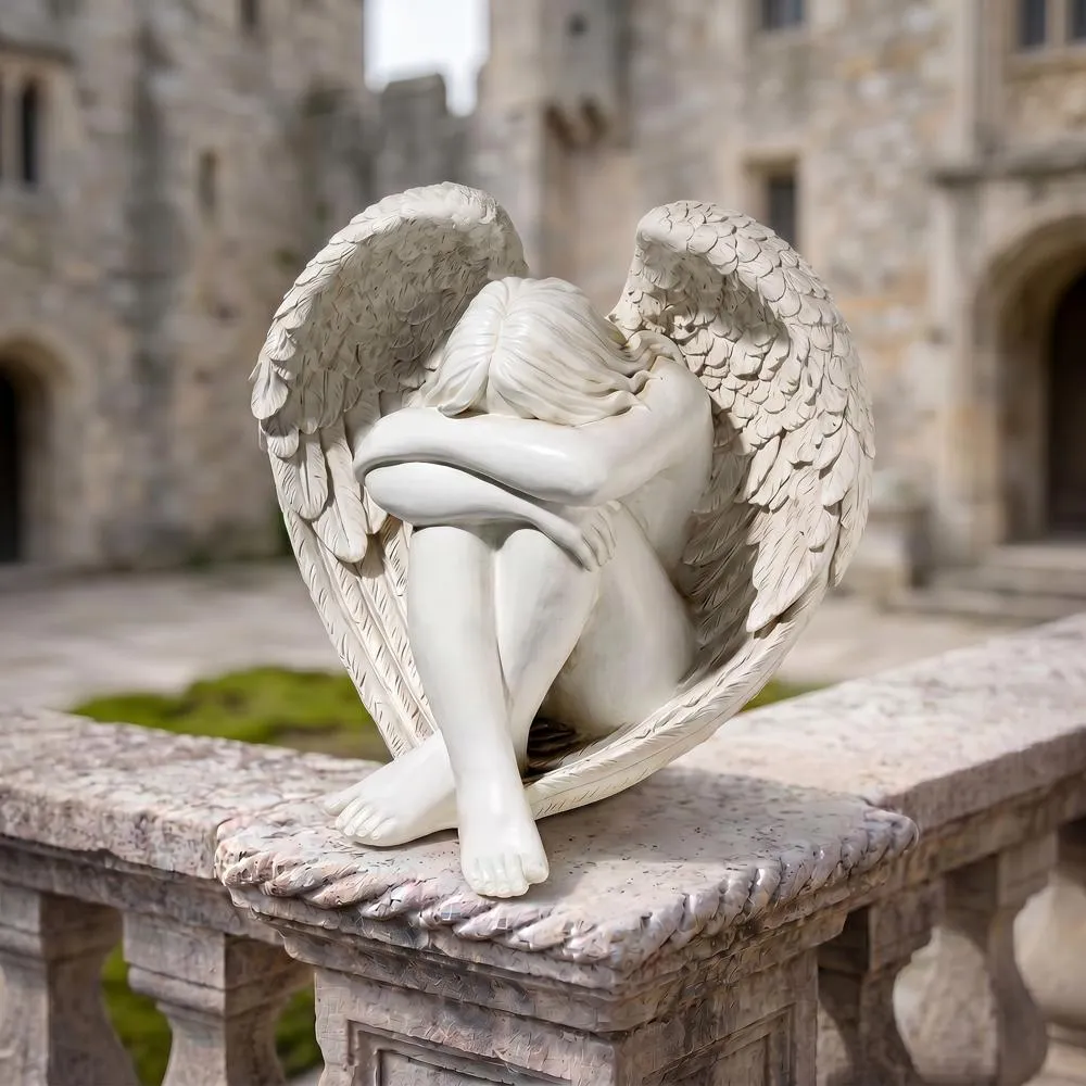 Serene Solitude Angel Statue