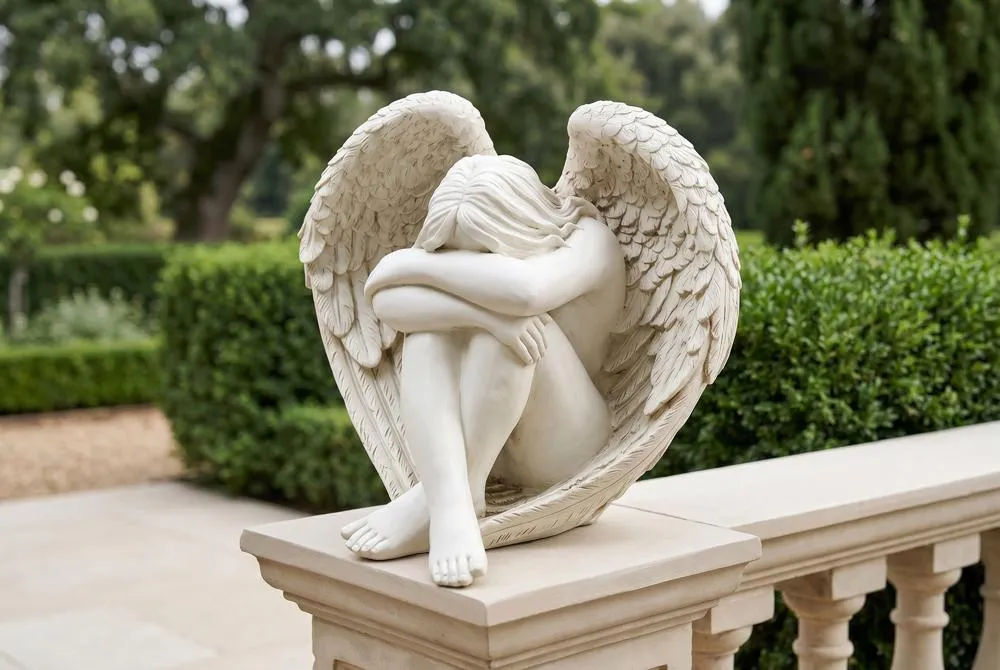 Serene Solitude Angel Statue
