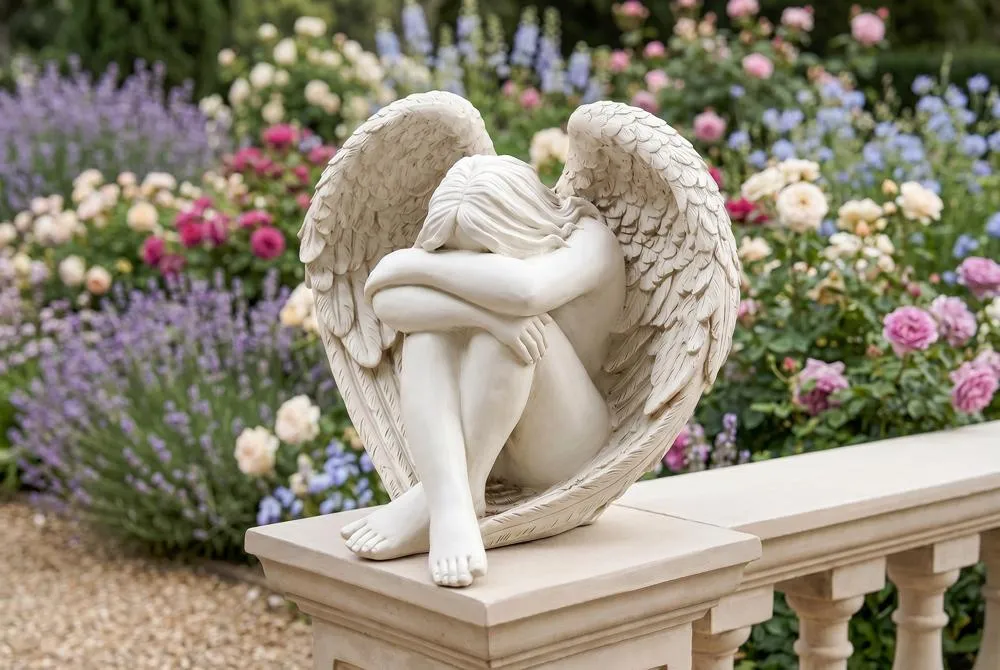 Serene Solitude Angel Statue