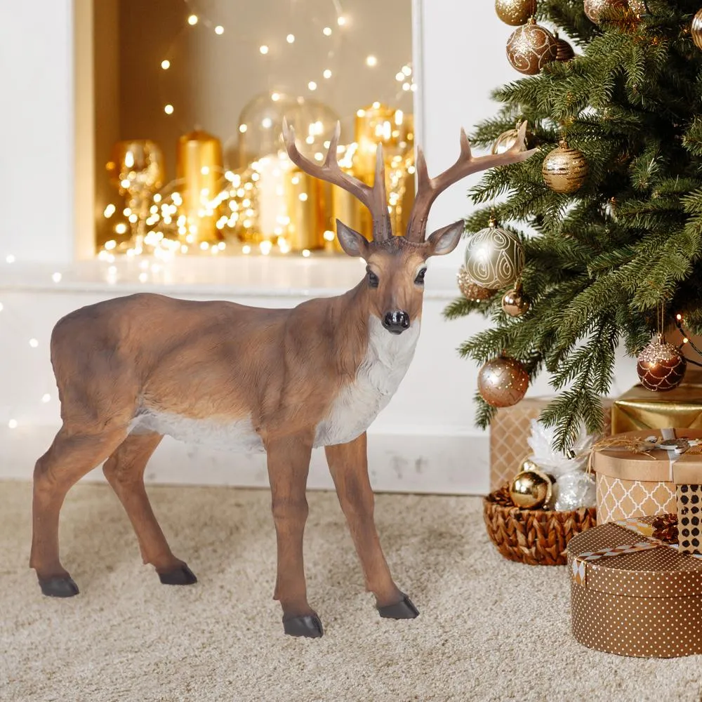 Big Rack Buck Deer Garden Statue