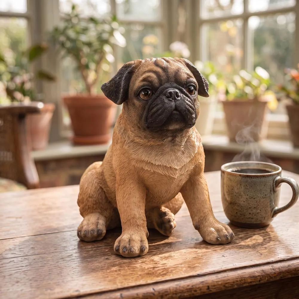 Pug Puppy Partner Collectible Dog Statue