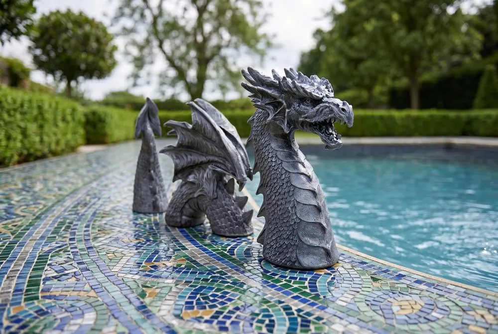 The Dragon of Falkenberg Castle Moat Lawn Statue