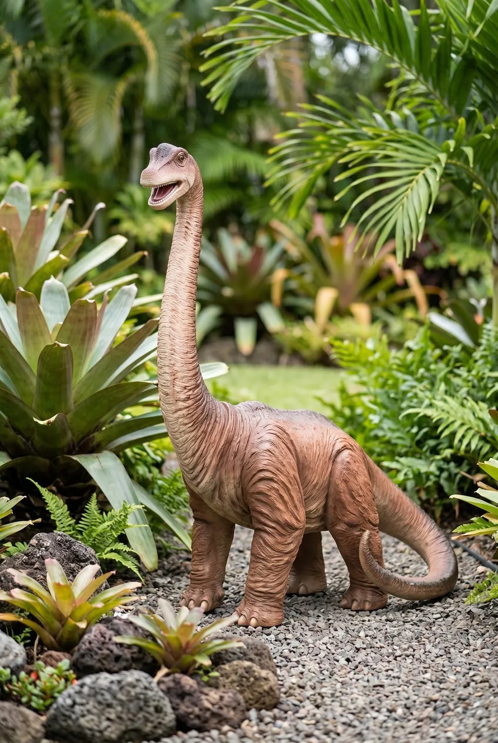 Scaled Jurassic Brachiosaurus Dinosaur Statue