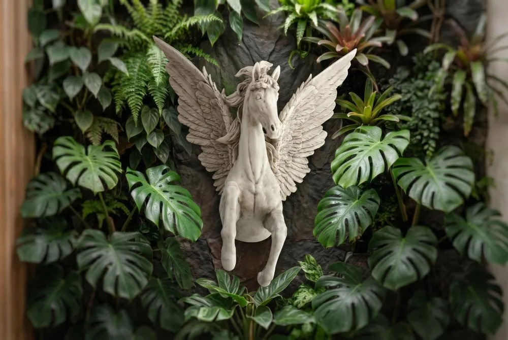 Divine Pegasus Winged Stallion Wall Sculpture