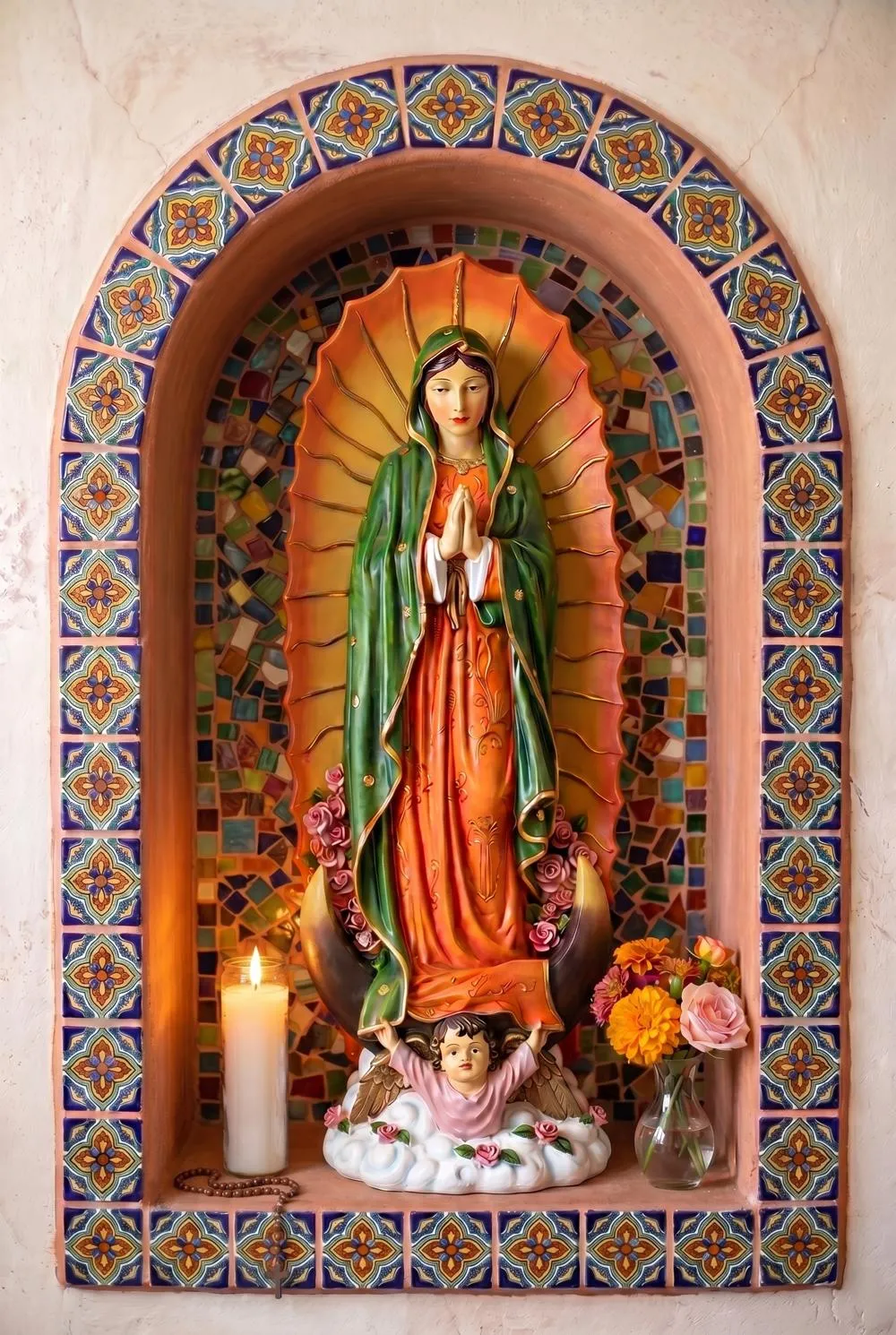 The Virgin of Guadalupe Religious Statue: Large
