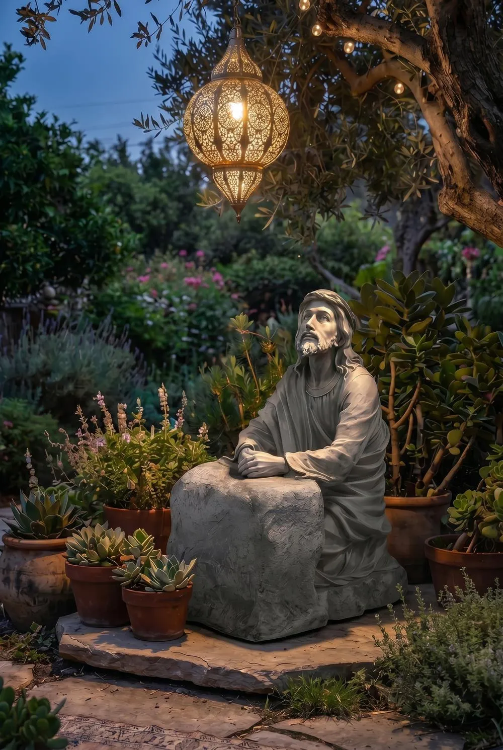 Jesus in the Garden of Gethsemane Statue