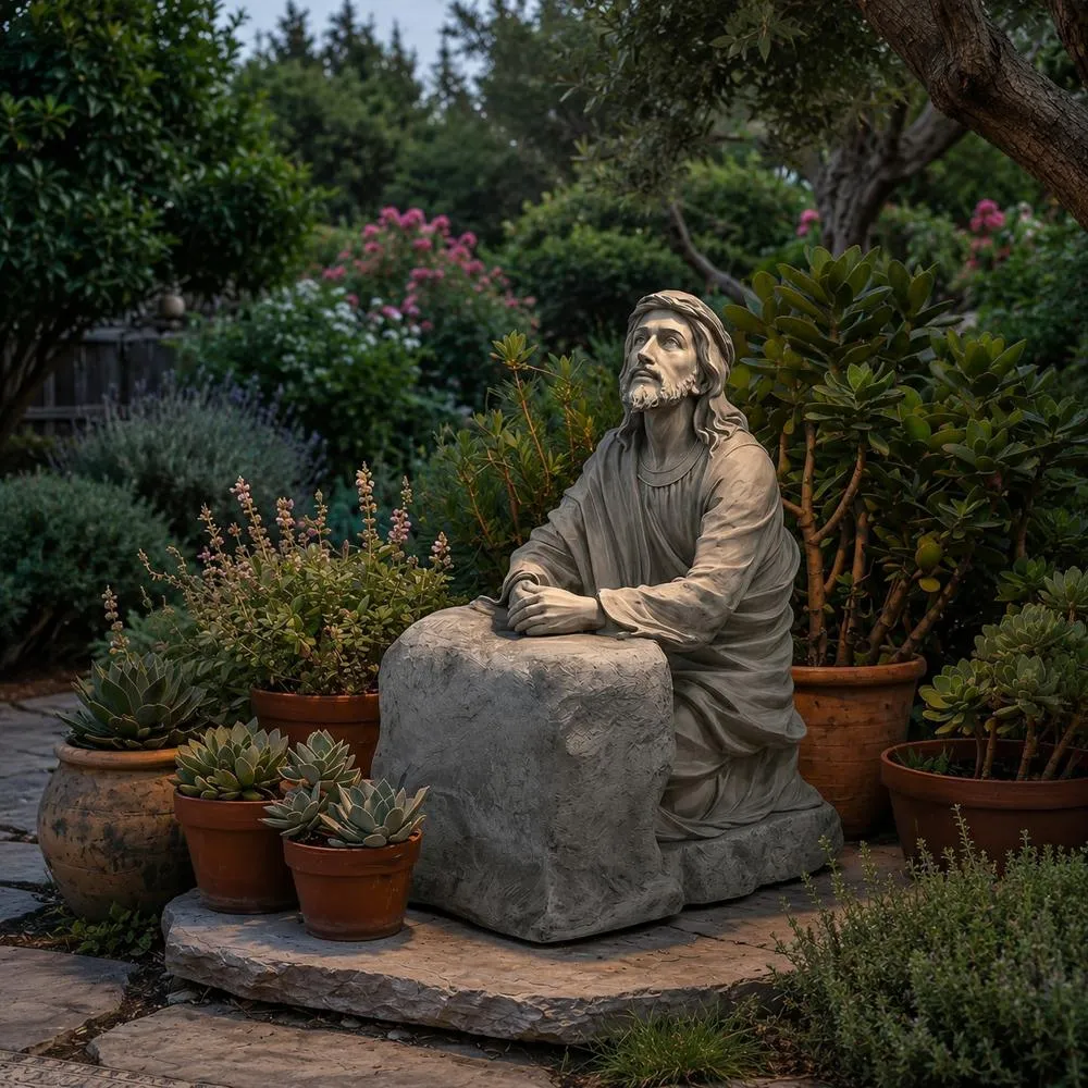 Jesus in the Garden of Gethsemane Statue