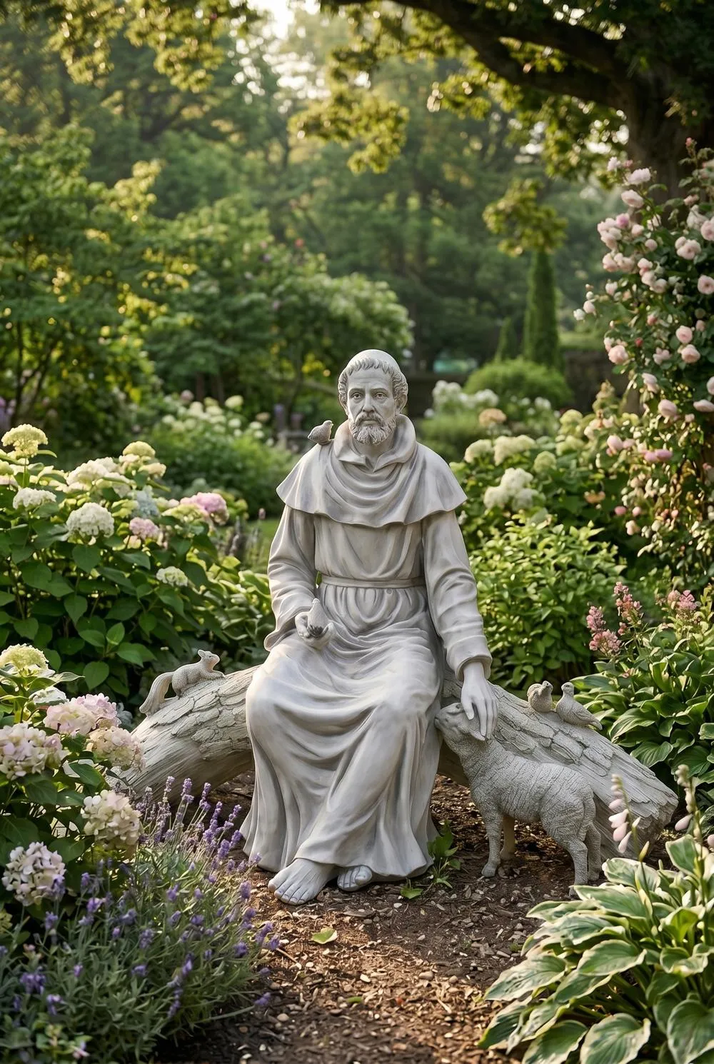 In Nature's Sanctuary, Saint Francis Garden Statue