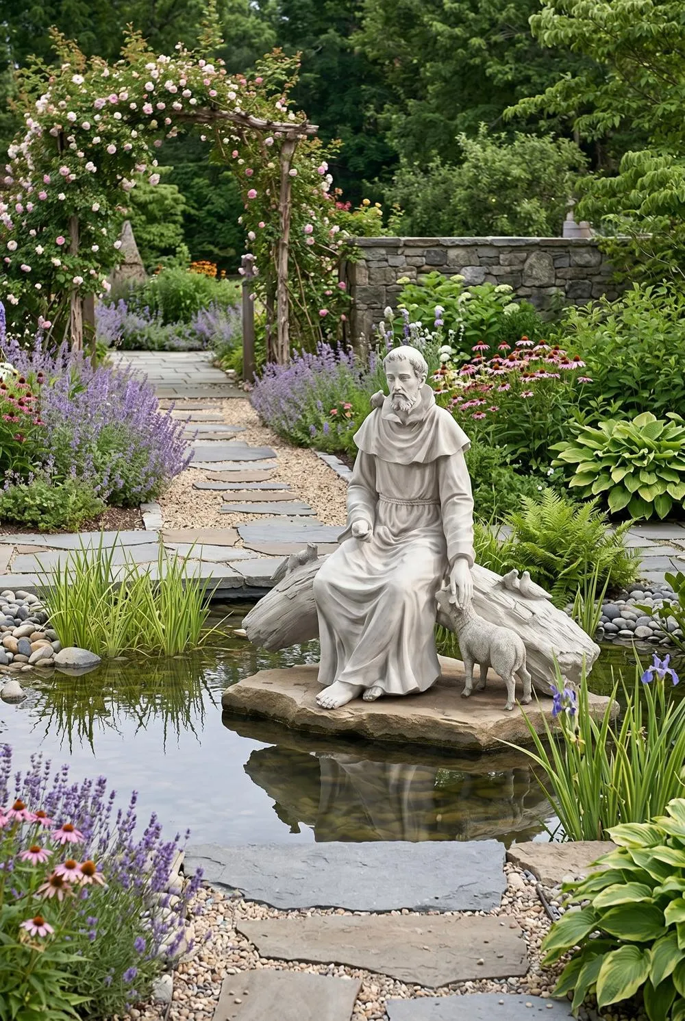 In Nature's Sanctuary, Saint Francis Garden Statue