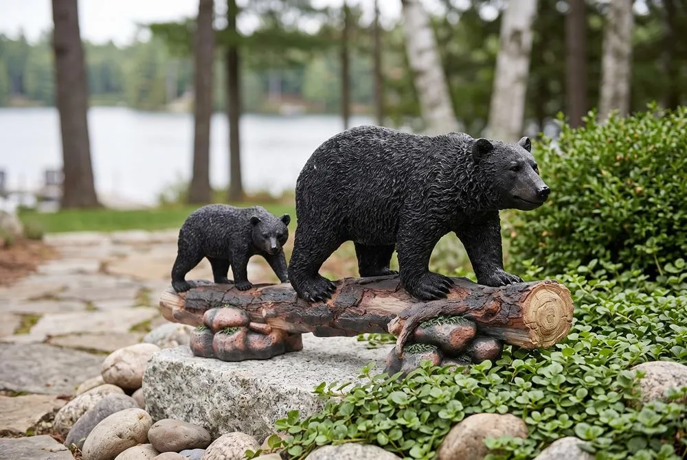 Mother Black Bear and Cub Grande-Scale Animal Statue