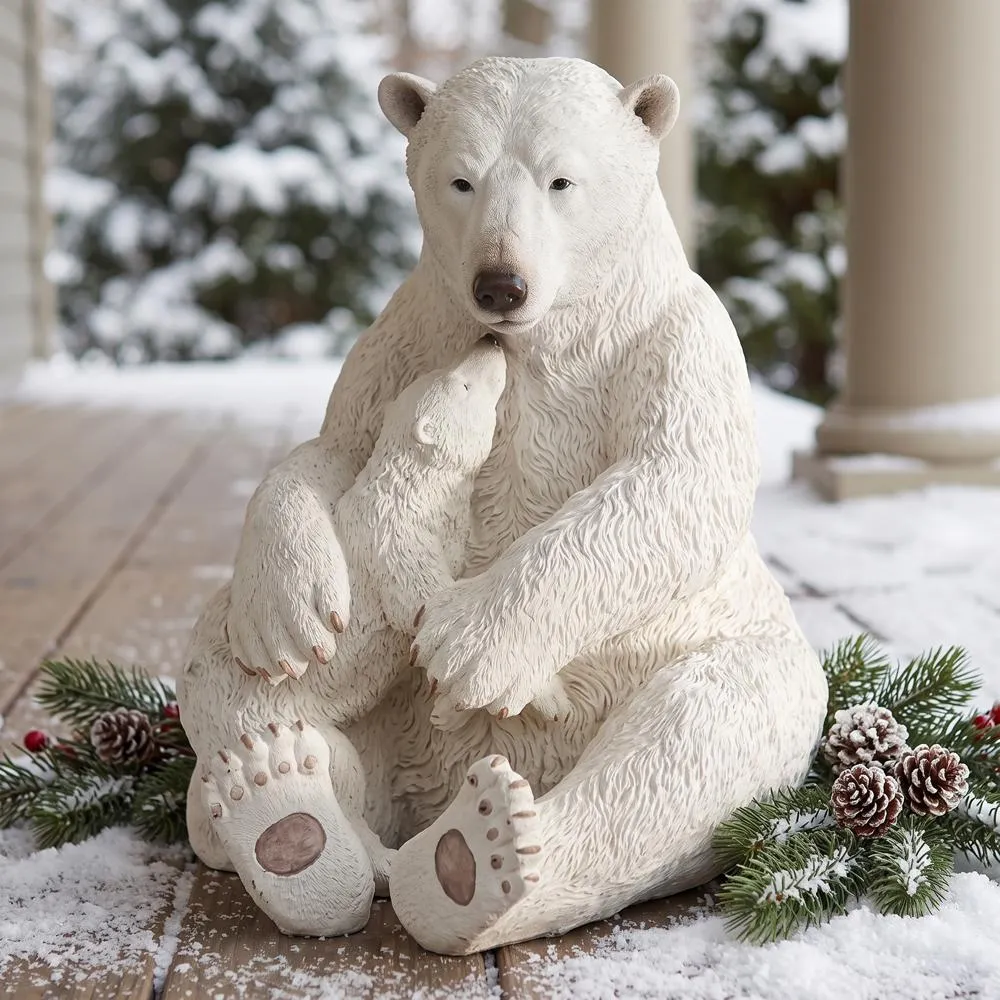 The Polar Bear Pair Sculpture