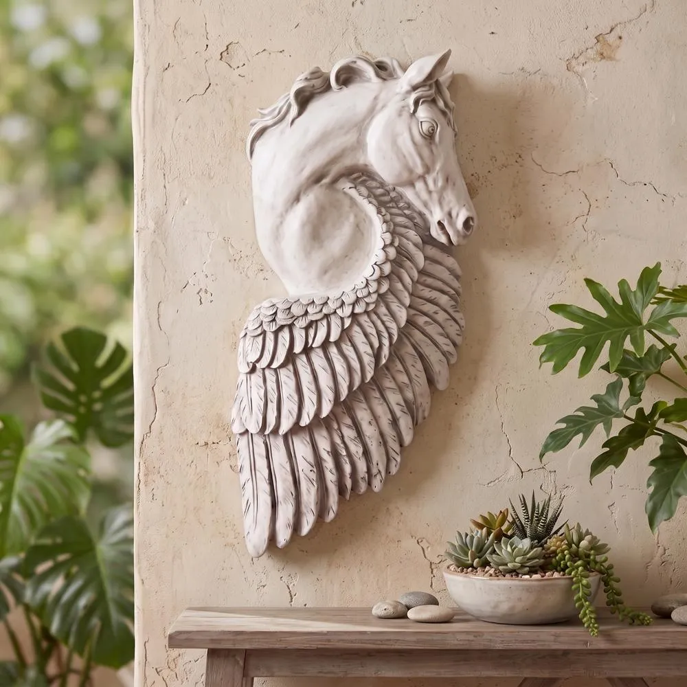 Wings of Fury Pegasus Horse Wall Sculpture