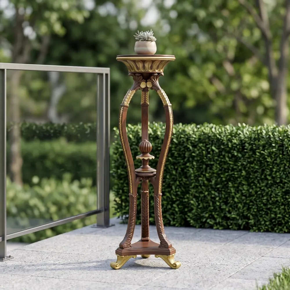 Floral Bouquet Pedestal Table