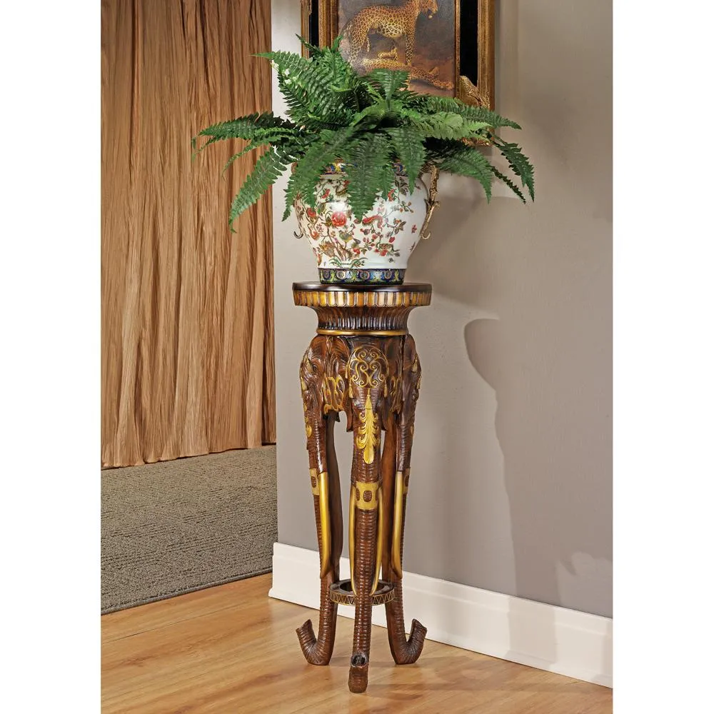 Majestic Elephant Sculptural Pedestal