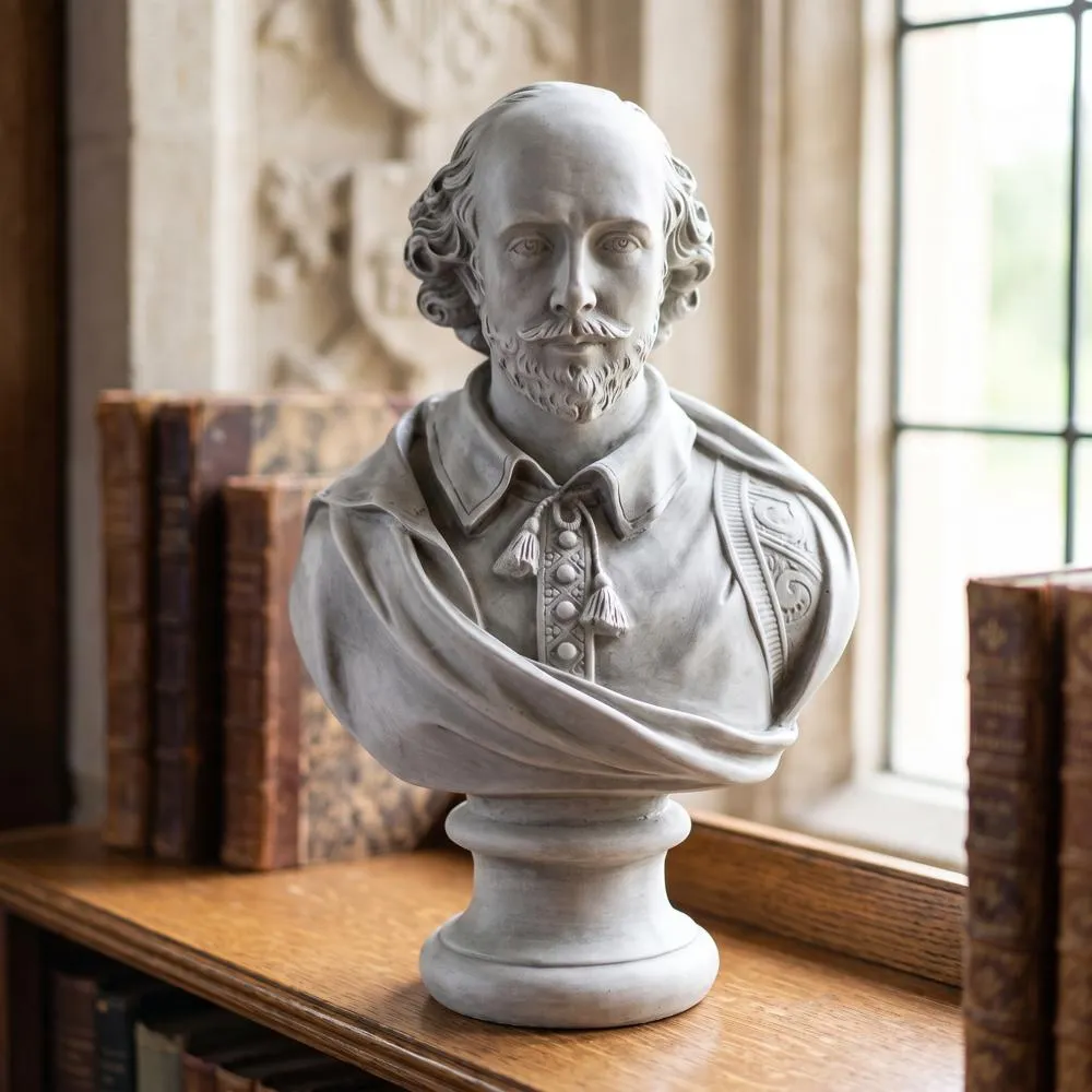 William Shakespeare Sculptural Bust: Large