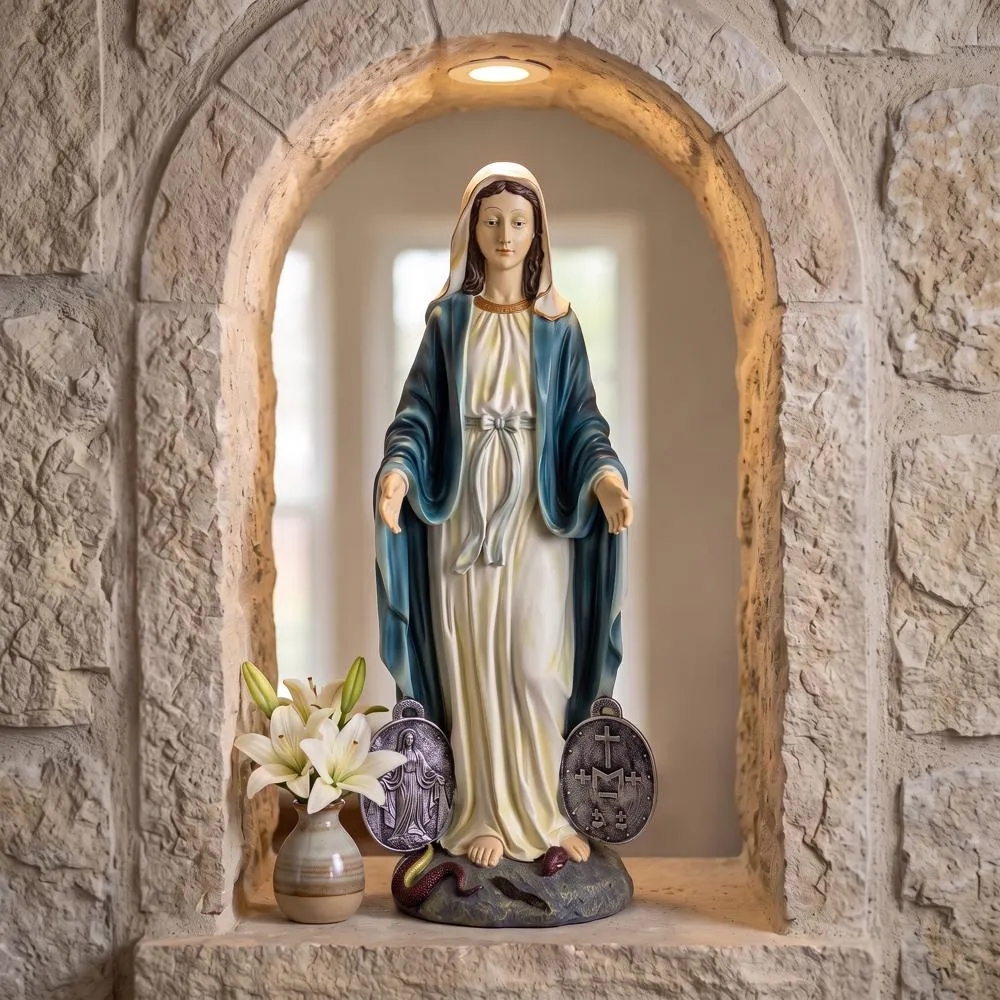Miraculous Medal Madonna Sacred Garden Statue