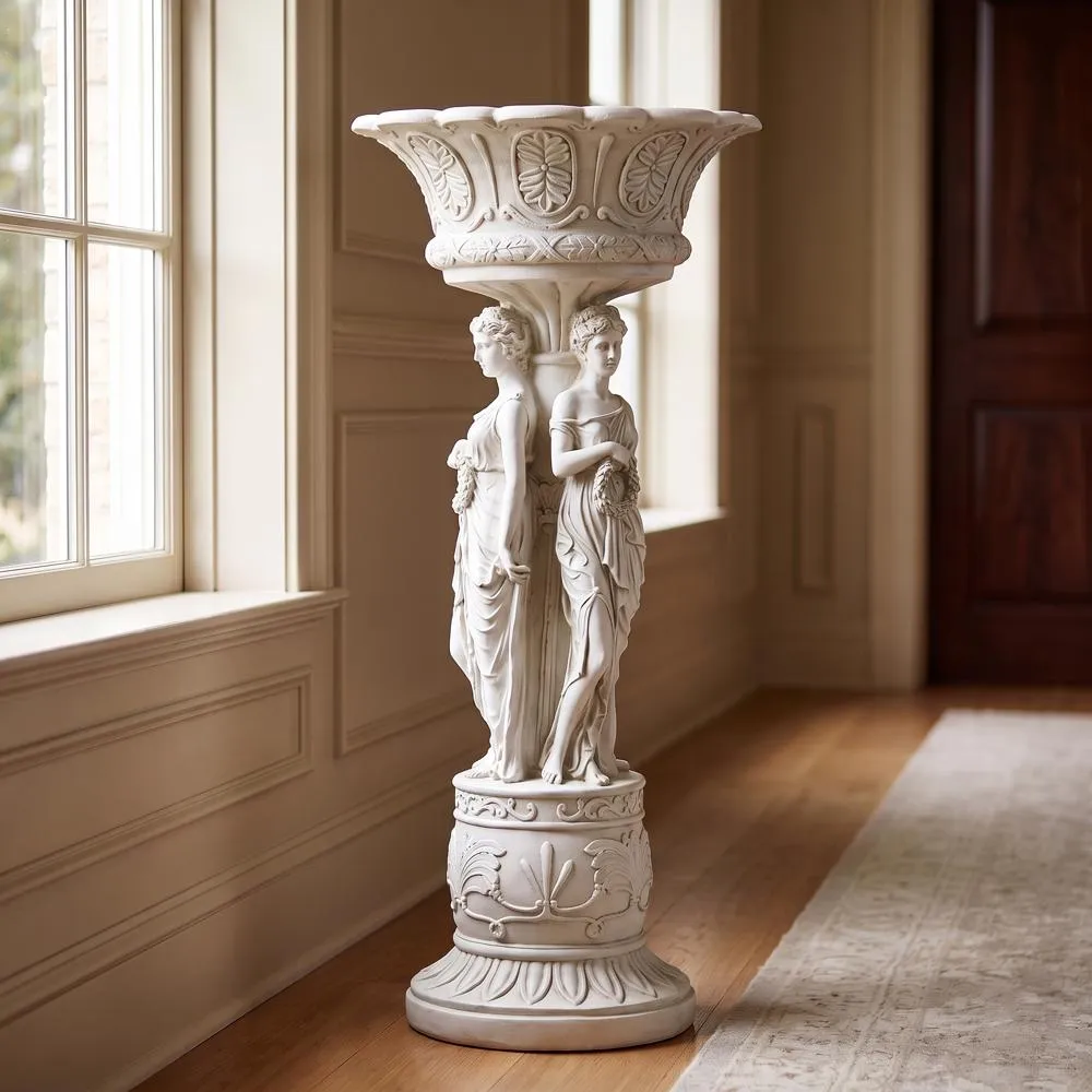 Chatsworth Manor Sculptural Neoclassical Pedestal Urn