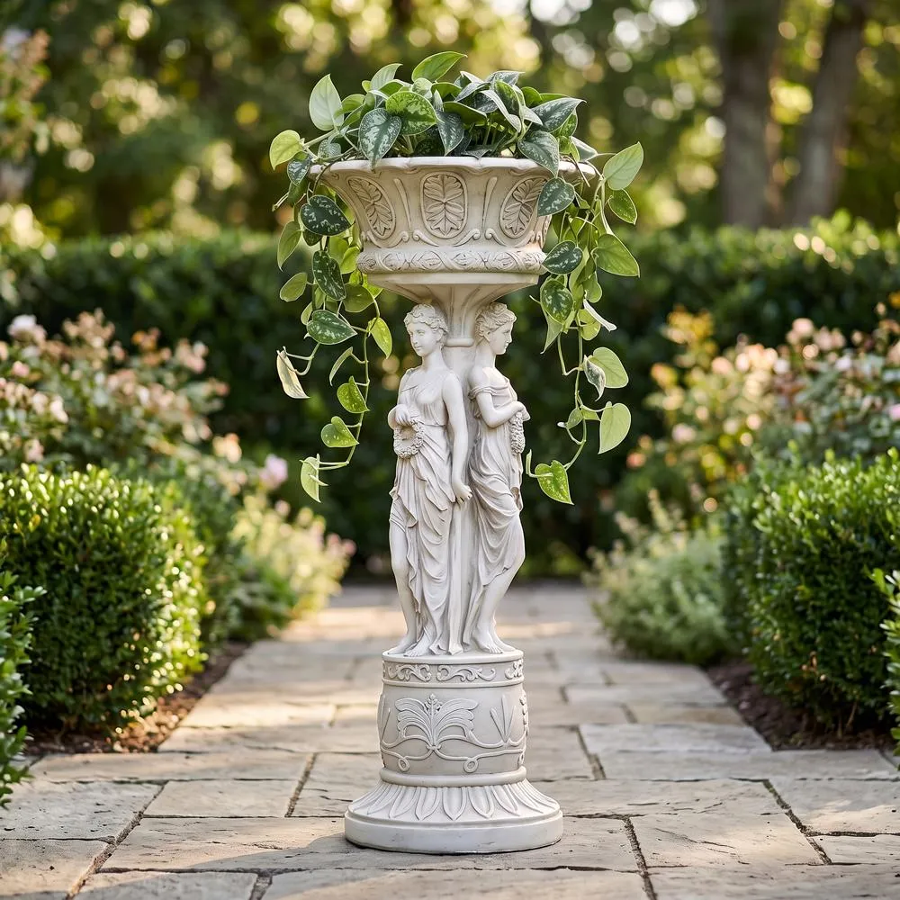Chatsworth Manor Sculptural Neoclassical Pedestal Urn