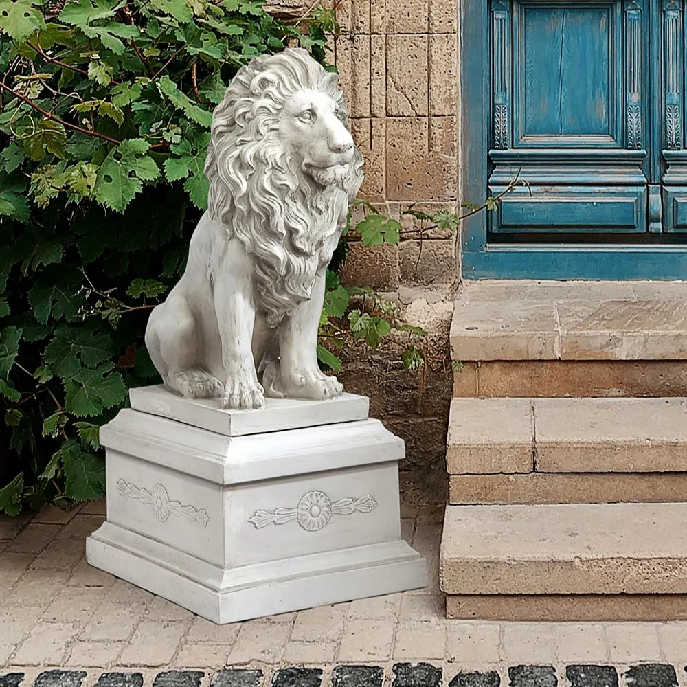 Lion of Florence Sentinel Statue & Base