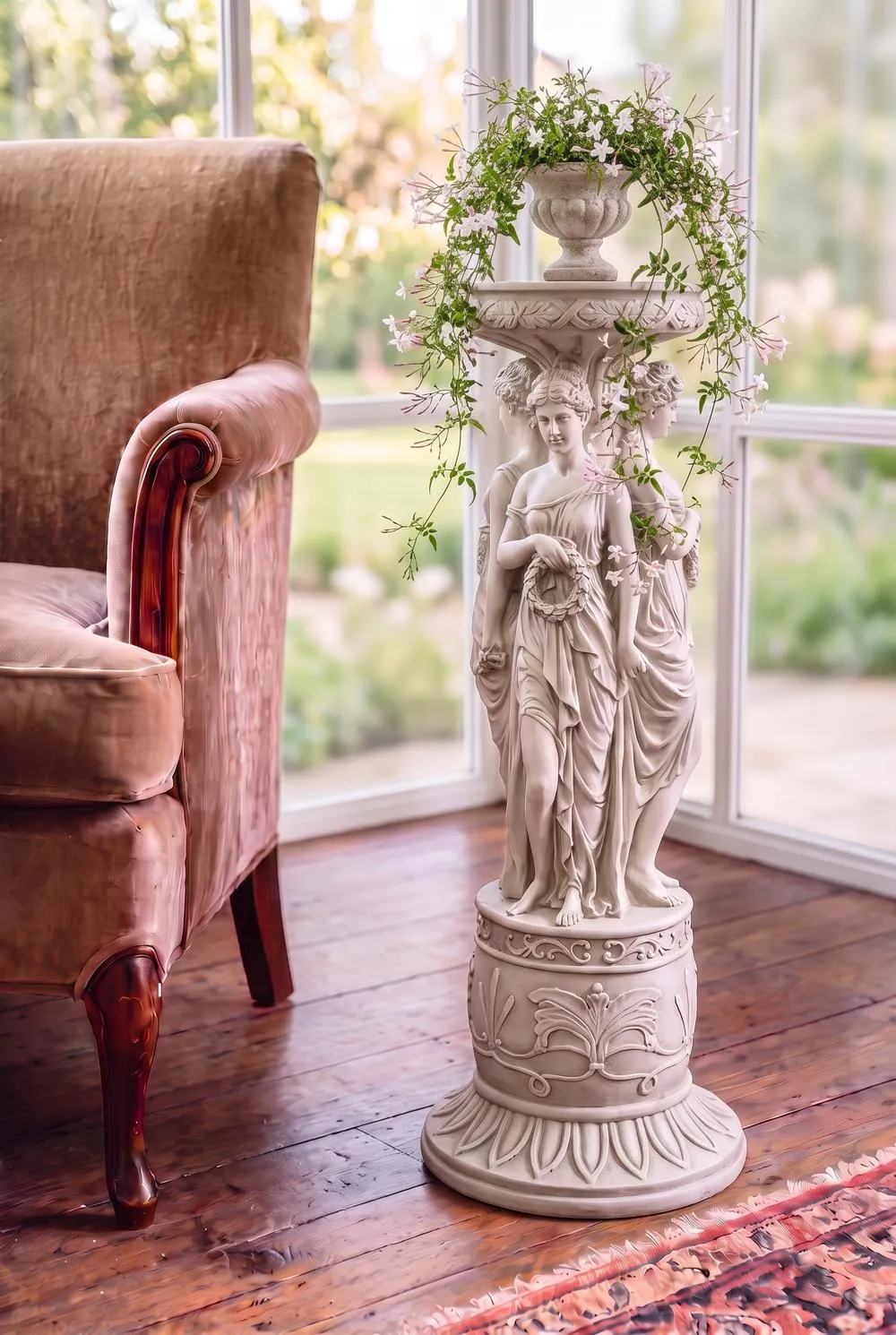 Chatsworth Manor Neoclassical Sculptural Pedestal