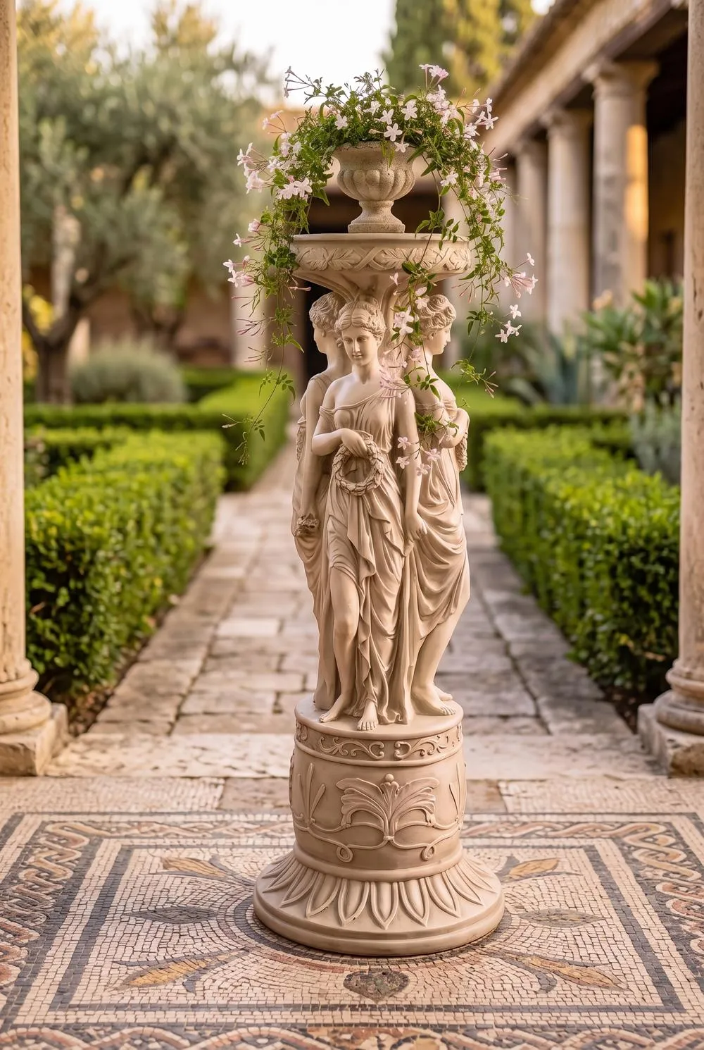 Chatsworth Manor Neoclassical Sculptural Pedestal