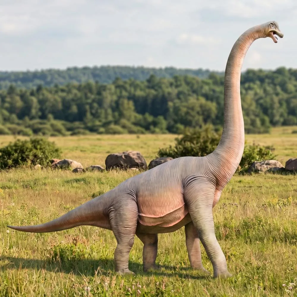 Jurassic-Sized Brachiosaurus Dinosaur Statue