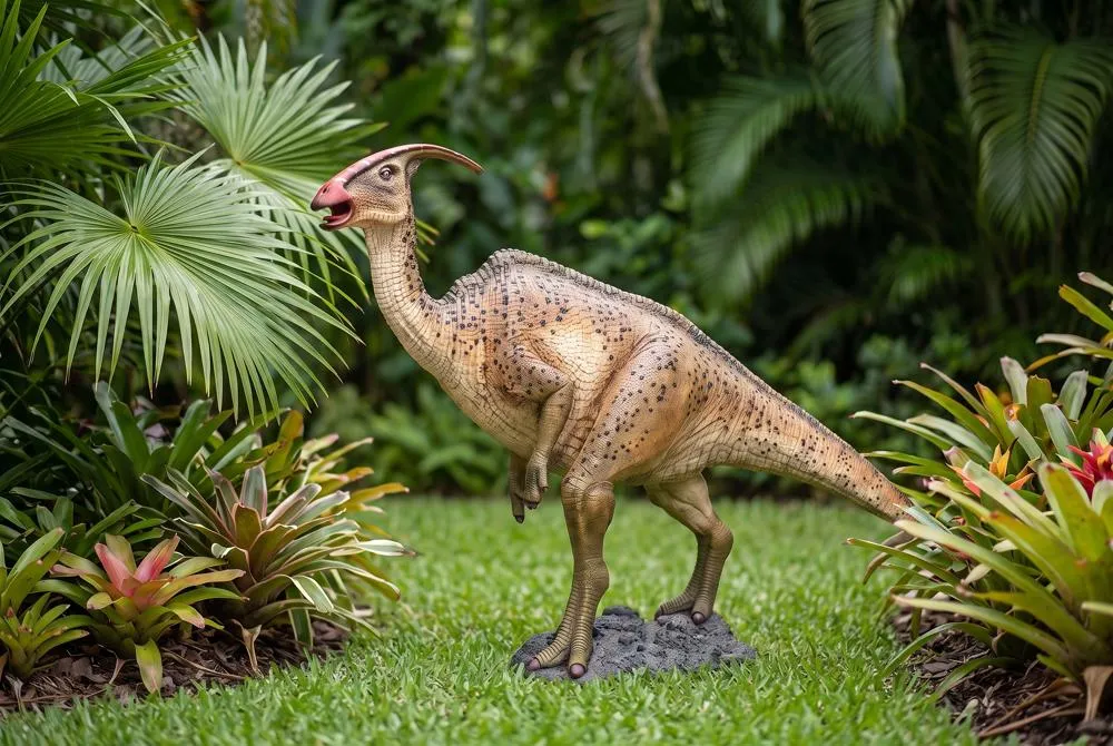 Jurassic-Sized Parasaurolophus Dinosaur Statue
