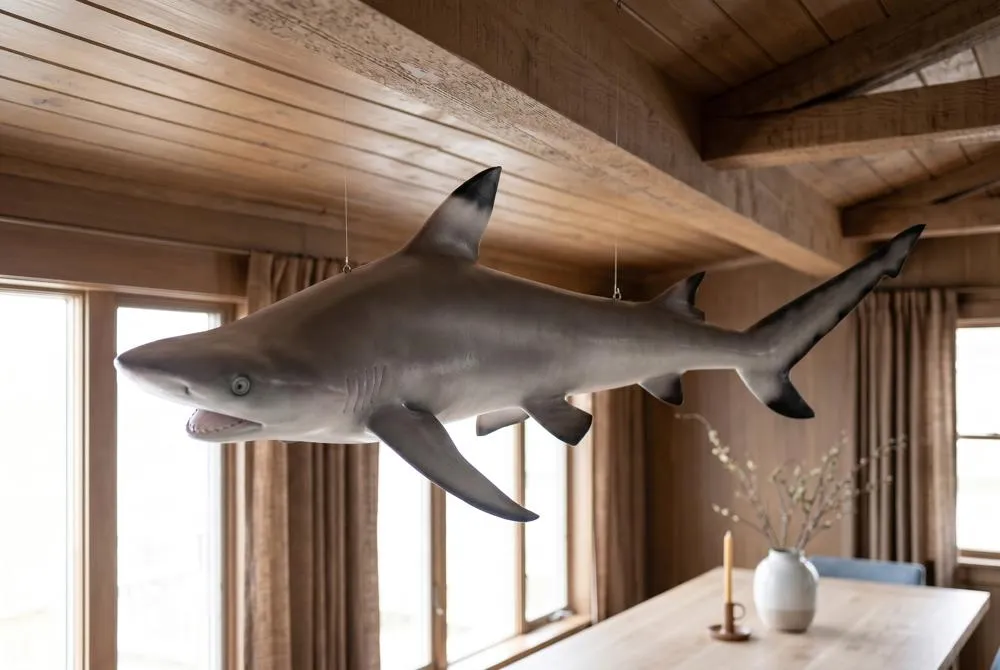 Blacktip Shark Ceiling Mount Trophy Statue