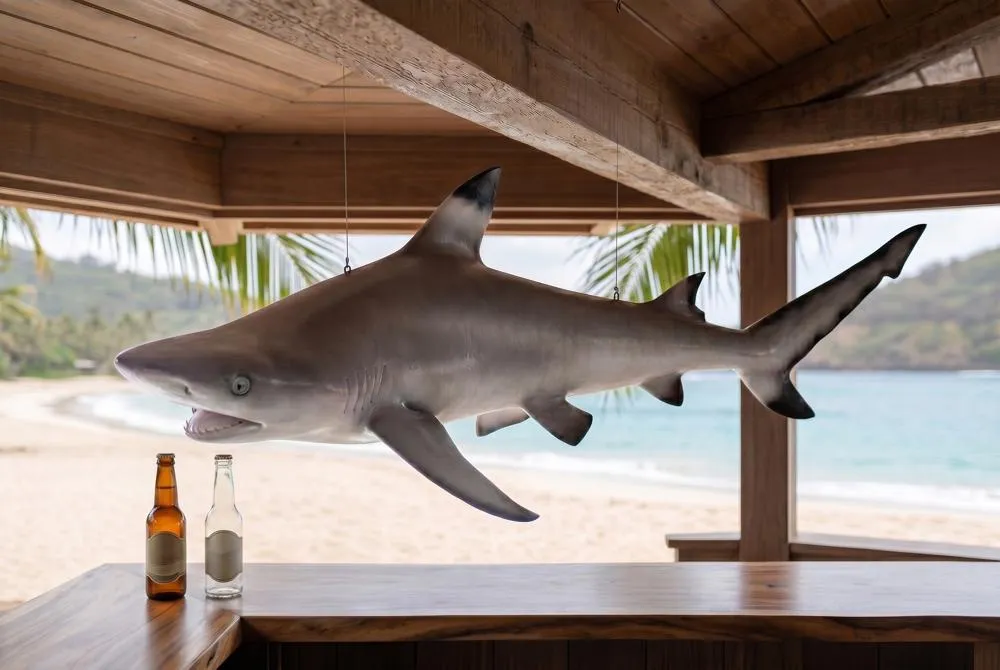 Blacktip Shark Ceiling Mount Trophy Statue