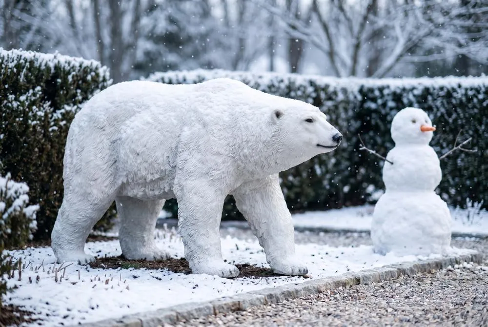 The Polar Bear on the Prowl Statue