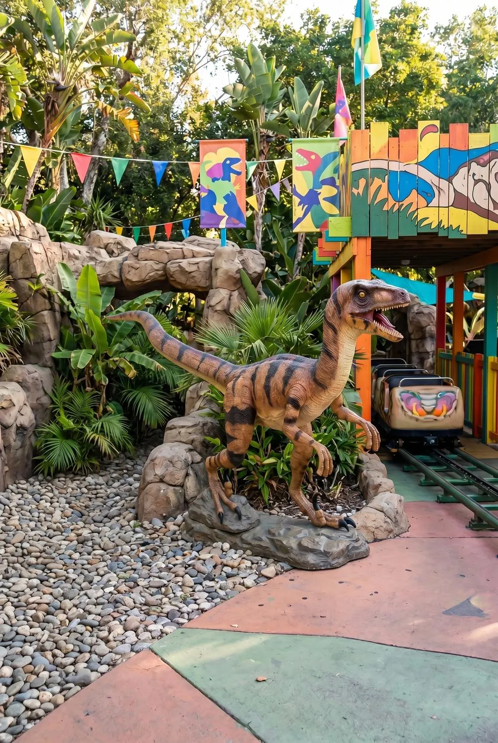 Velociraptor Jurassic-sized Dinosaur Statue