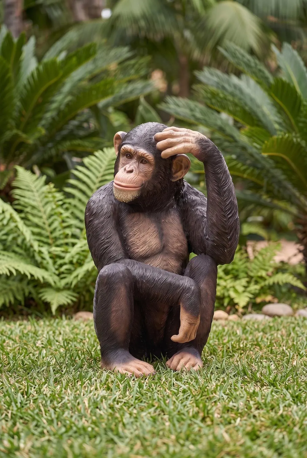 Chauncey the Confused Chimp Garden Monkey Statue