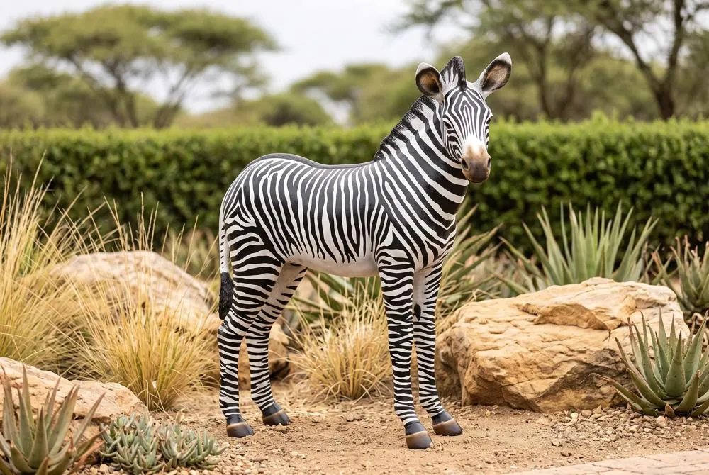 Grand-Scale African Zebra Foal Statue