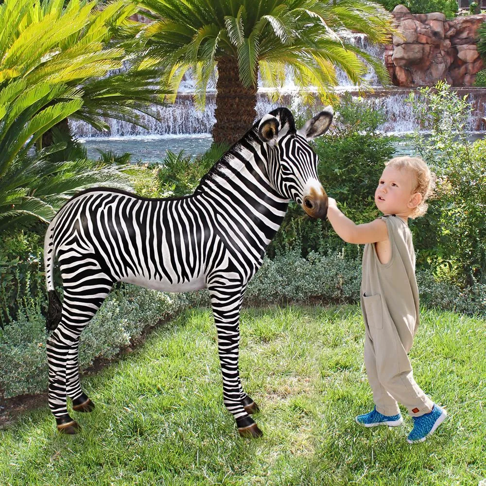 Grand-Scale African Zebra Foal Statue