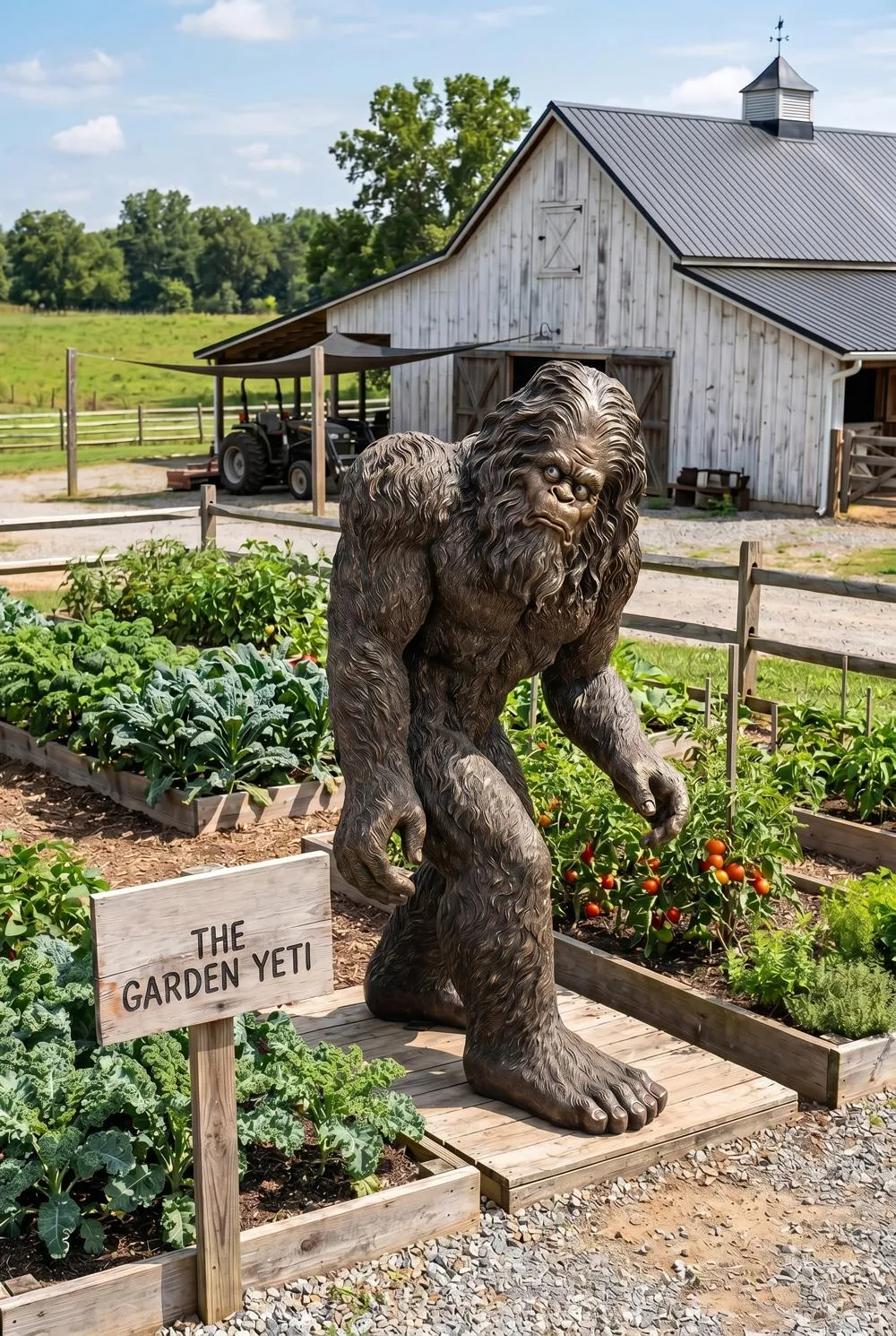 Bigfoot the Garden Yeti Statue: Life-Size