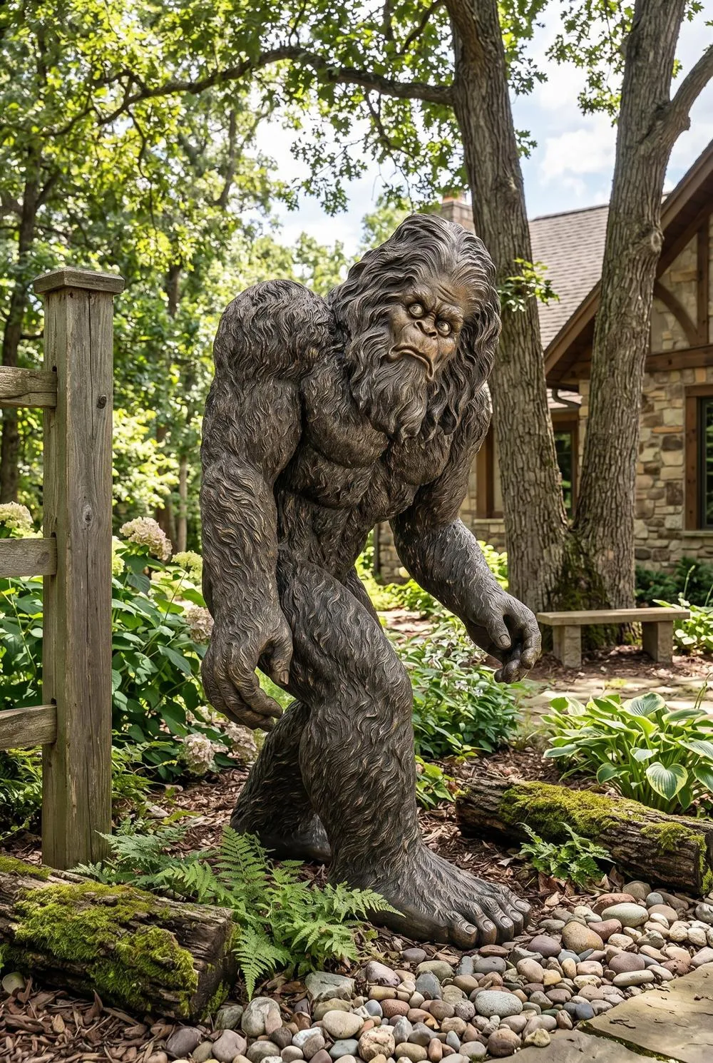 Bigfoot the Garden Yeti Statue: Life-Size