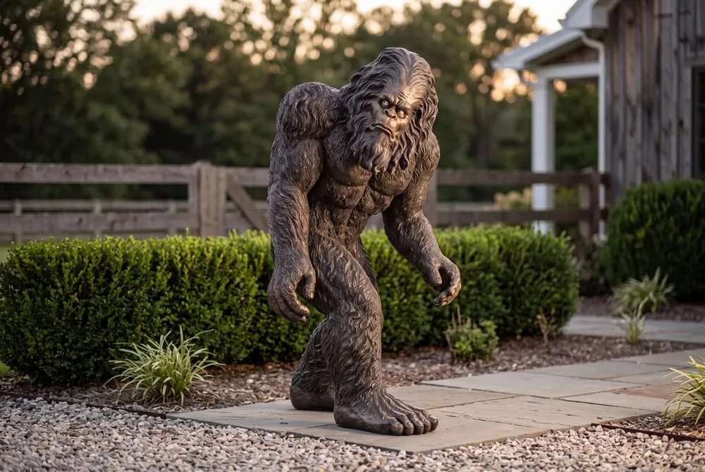 Bigfoot the Garden Yeti Statue: Life-Size
